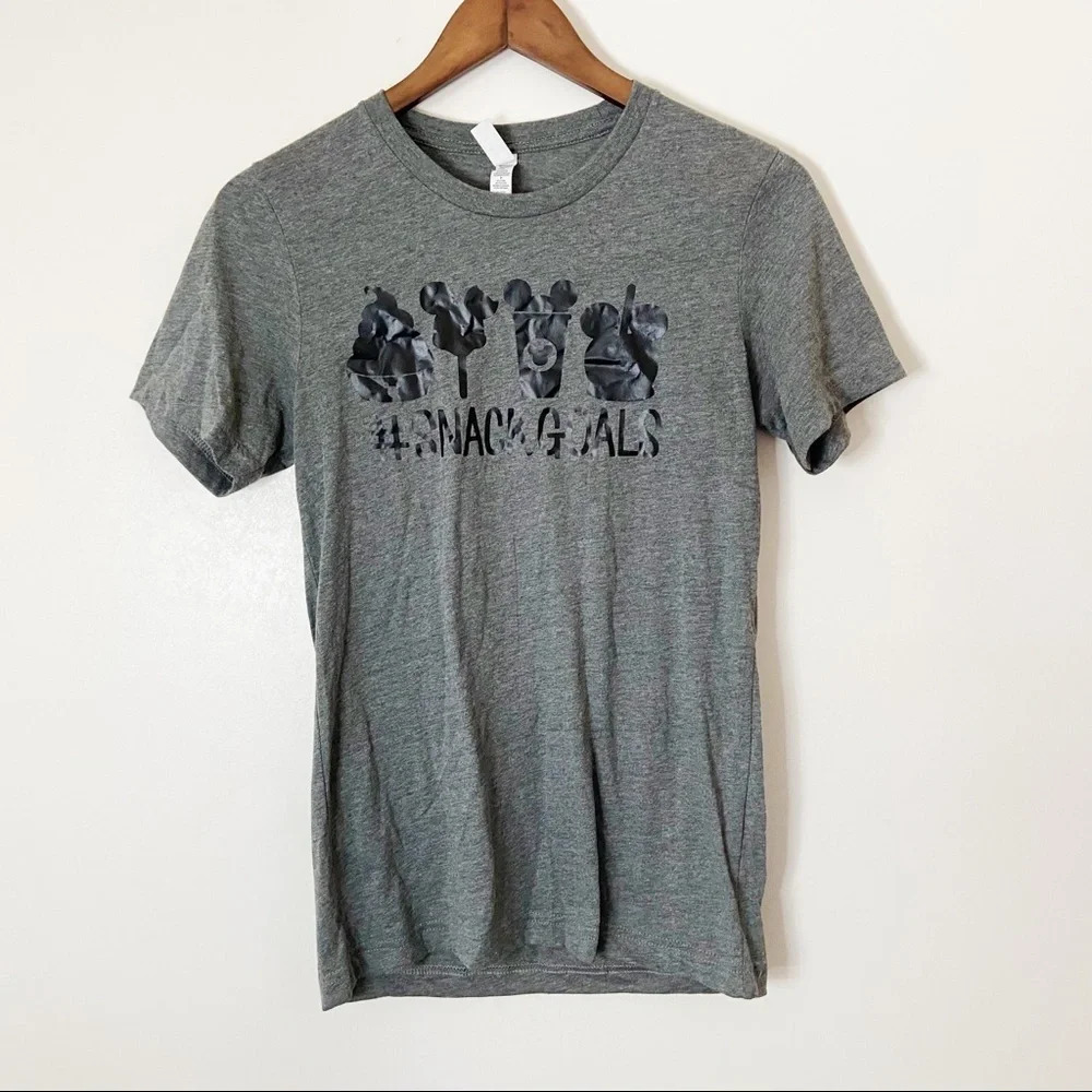 Disney Snack Goals Graphic Tee Small Gray Dole Whip Mickey World Disneyland - Picture 2 of 12